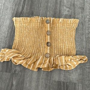 Yellow button bandeau top